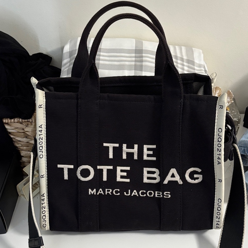 Marc Jacobs Black Canvas Tote Bag